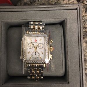Michele Diamond Dial Two Tone watch & Bracelet